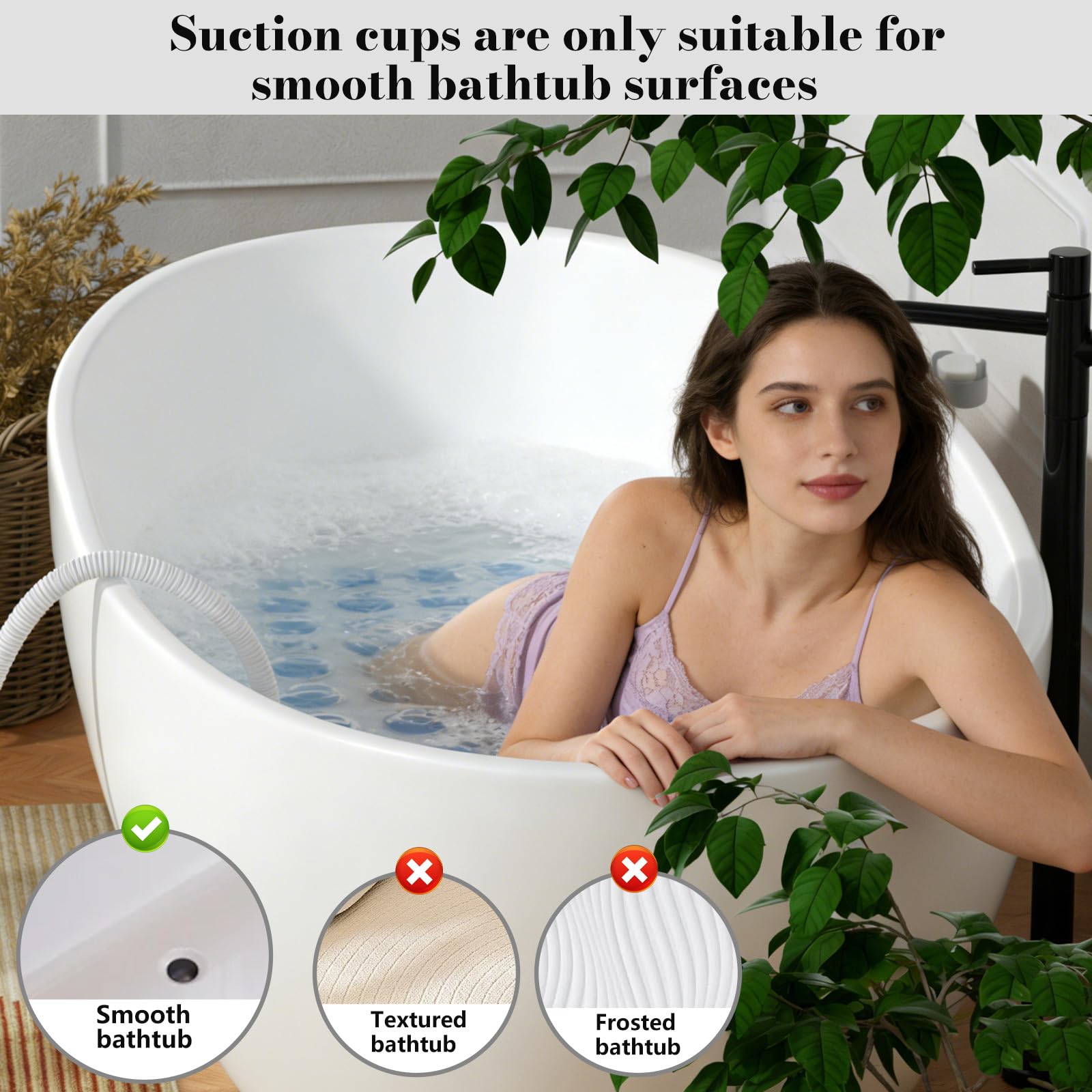 Bubble Bath Mat with Warm Air - Portable Spa for Bathtub, Full Body Waterproof Air Mat with Motorized Air Pump, 6-Speed Adjustable Massage, Remote Control & Non-Slip Suction Cups